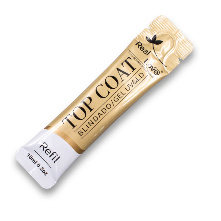 REFIL TOP COAT BLINDADO GEL UV LED REAL LOVE 10 ML