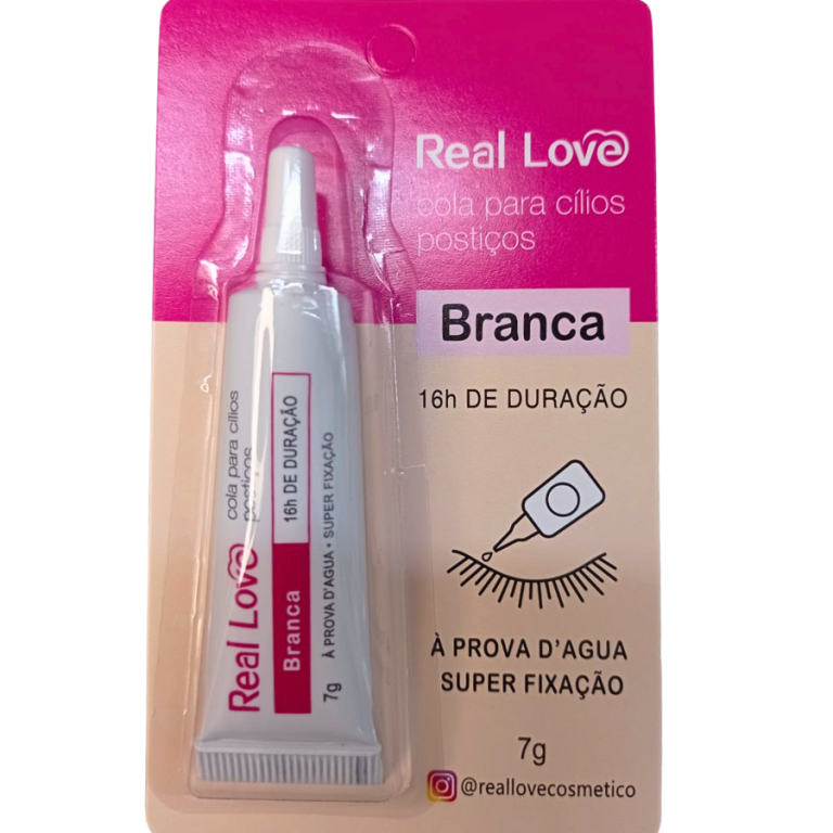 COLA DE CÍLIOS POSTIÇOS BRANCA 7G REAL LOVE