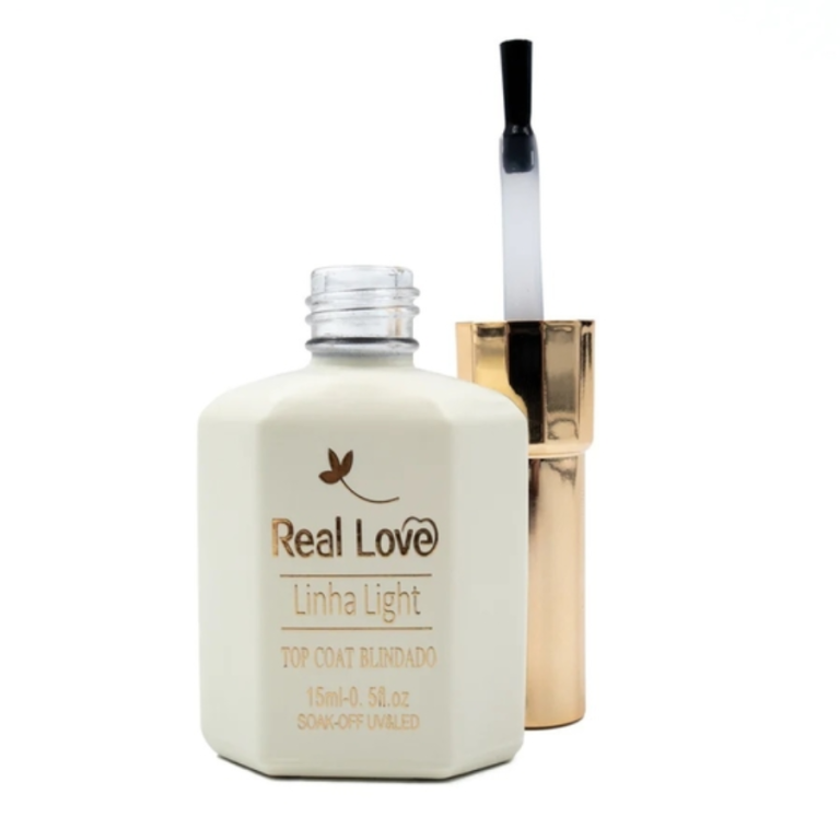 TOP COAT BLINDADO LINHA LIGHT REAL LOVE 15 ML