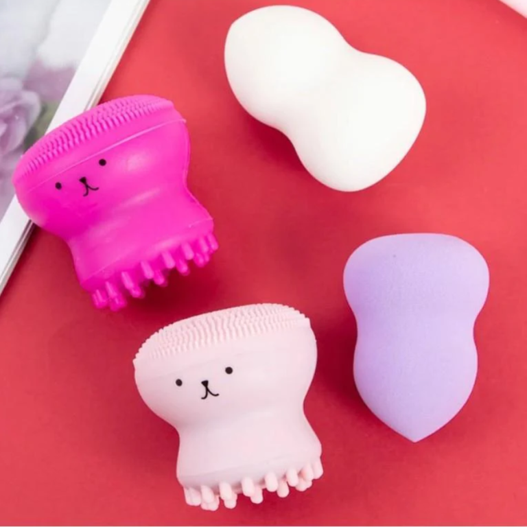 KIT CAIXA ESPONJA ONDULADA COM ESFOLIANTE POLVO