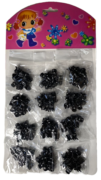 CARTELA PIRANHA MINI PRETA COM 12 KITS