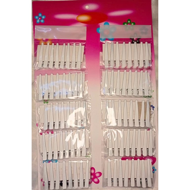 CARTELA BICO DE PATO METAL BRANCO COM 80 UN 4,5CM