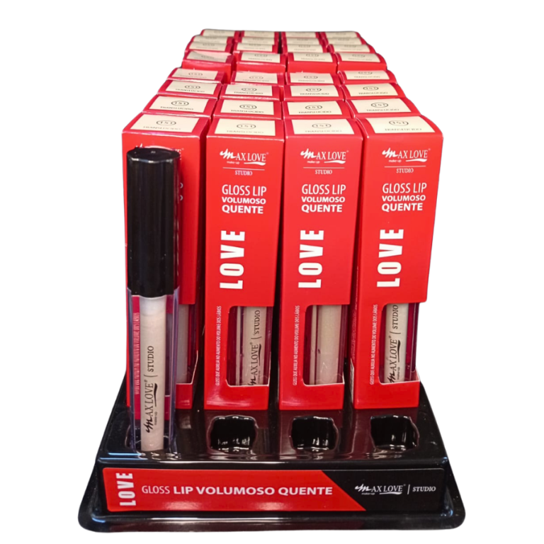 LIP GLOSS VOLUMOSO QUENTE COR 151 MAX LOVE BOX COM 32 UN