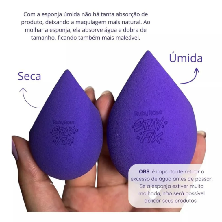 ESPONJA STAY FIX TWOFIX BLENDER RUBY ROSE BOX COM 12 UN