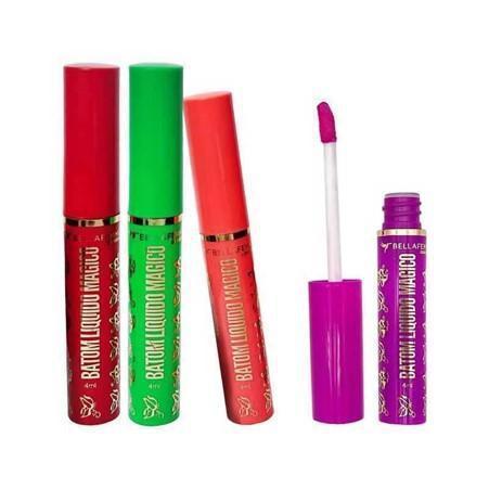 LIP GLOSS MÁGICO COLORIDO BELLA FEMME BOX COM 12 UN