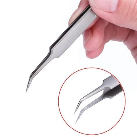 PINÇA PARA EXTENSÃO DE CÍLIOS BOX COM 12 UN