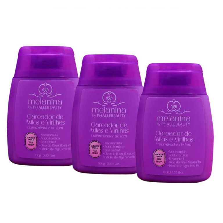 CLAREADOR DE AXILAS E VIRILHAS MELANINA PHALLEBEAUTY