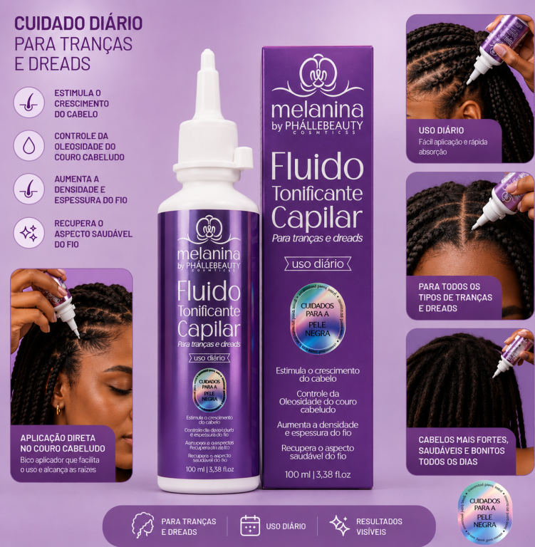 FLUIDO TONIFICANTE CAPILAR PARA TRANÇAS E DREADS PHALLEBEAUTY 100ML *VENCIMENTO 09/26