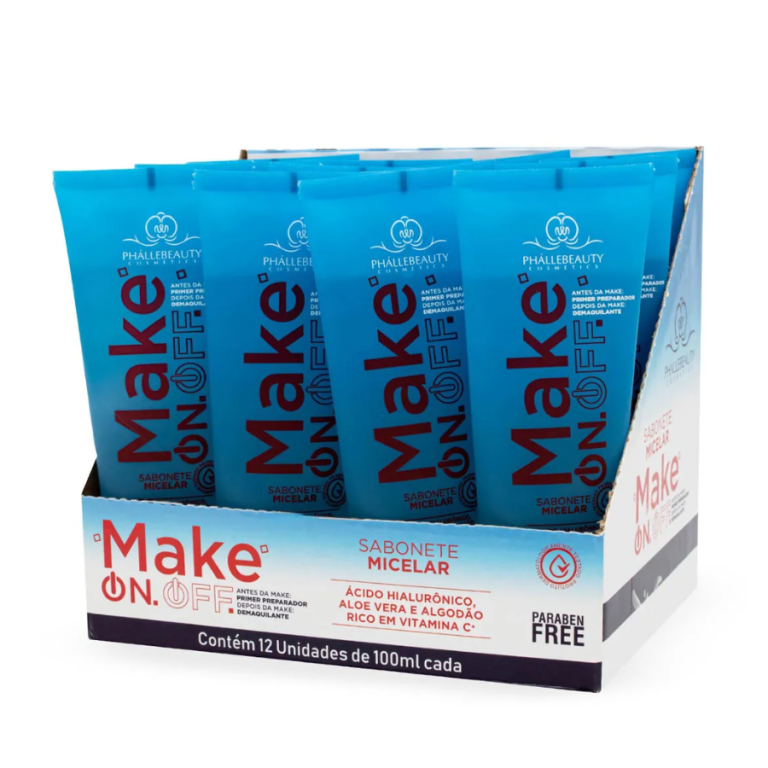 SABONETE MAKE OFF MICELAR PHALLEBEAUTY BOX COM 12 UN