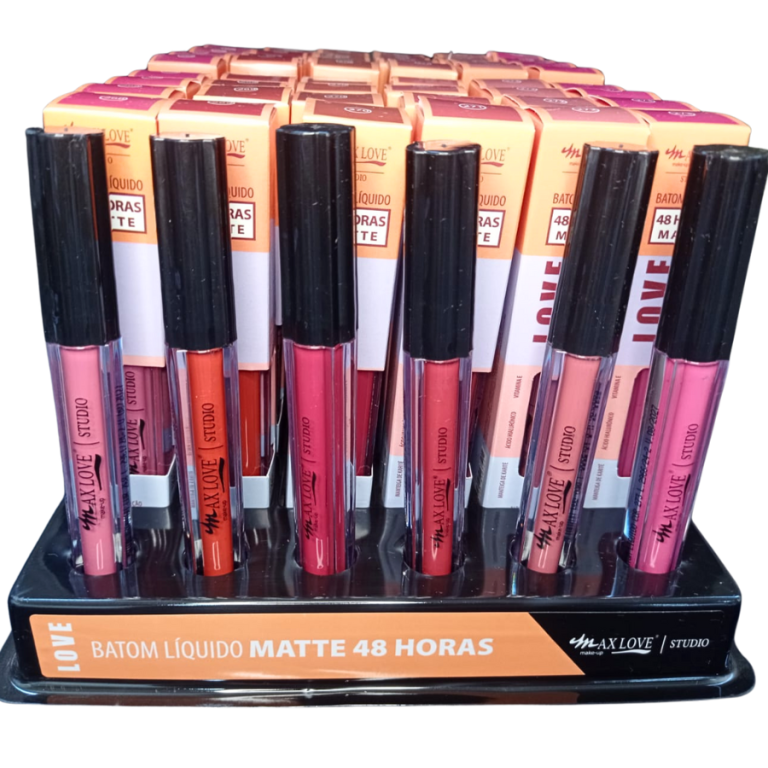 BATOM LÍQUIDO MATTE 48 HORAS 268 AO 273 MAX LOVE BOX COM 48 UN