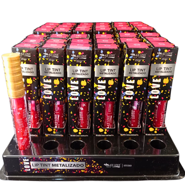 LIP TINT METALIZADO COR 533 MAX LOVE BOX COM 32 UN