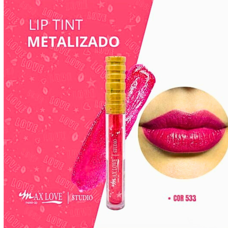 LIP TINT METALIZADO COR 533 MAX LOVE BOX COM 32 UN