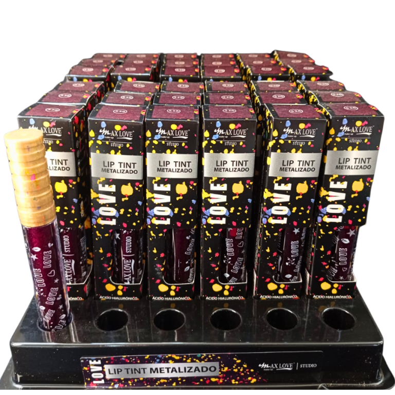 LIP TINT METALIZADO COR 536 MAX LOVE BOX COM 32 UN