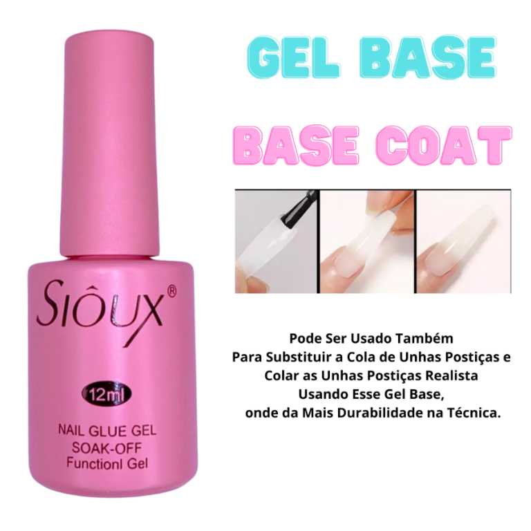 COLA DE UNHA POSTIÇA EM GEL LÍQUIDA SIÔUX 12 ML
