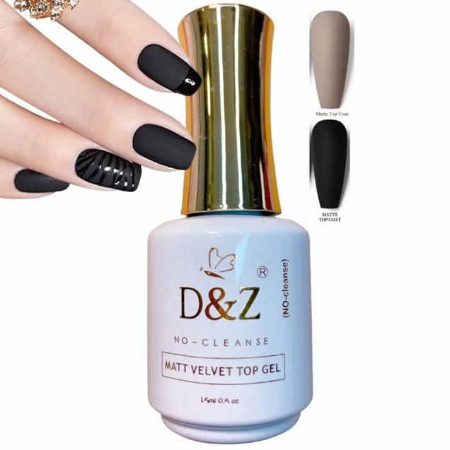 TOP COAT MATT VALVET TOP GEL NO CLEASING D&Z 15 ML