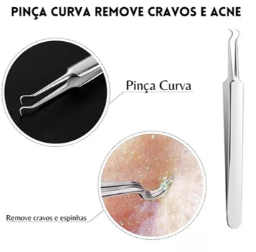 PINÇA CURVADA CÍLIOS FIO A FIO BOX COM 12 UN