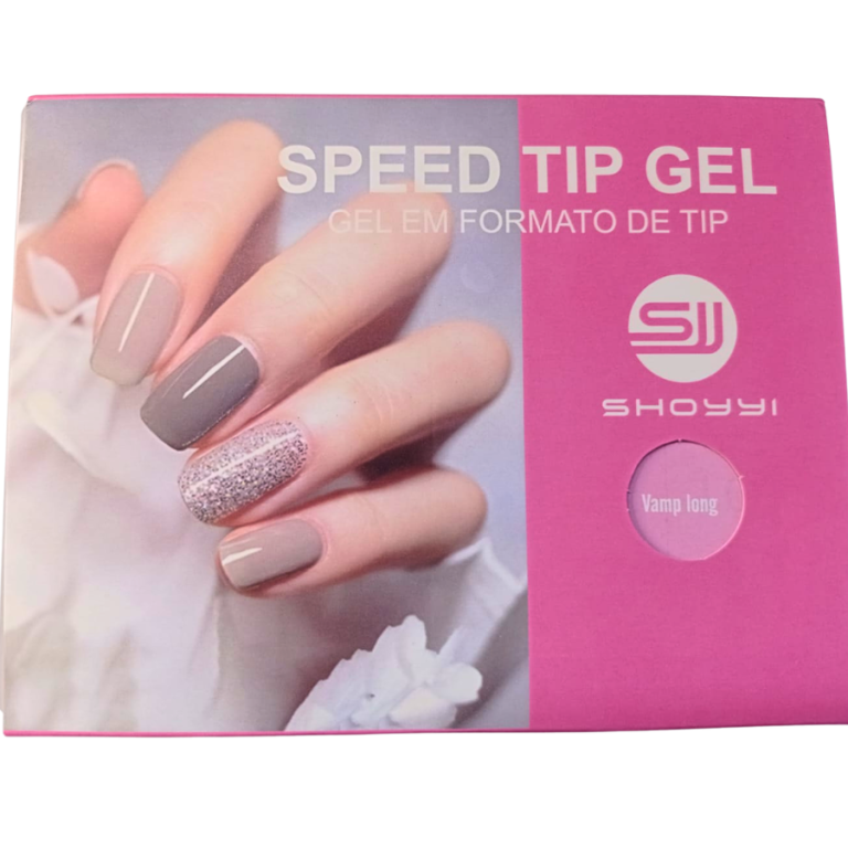 CARTELA DE UNHA FLEXÍVEL POSTIÇA SPEED TIP GEL VAMP LONG SHOYYI COM 240 UN