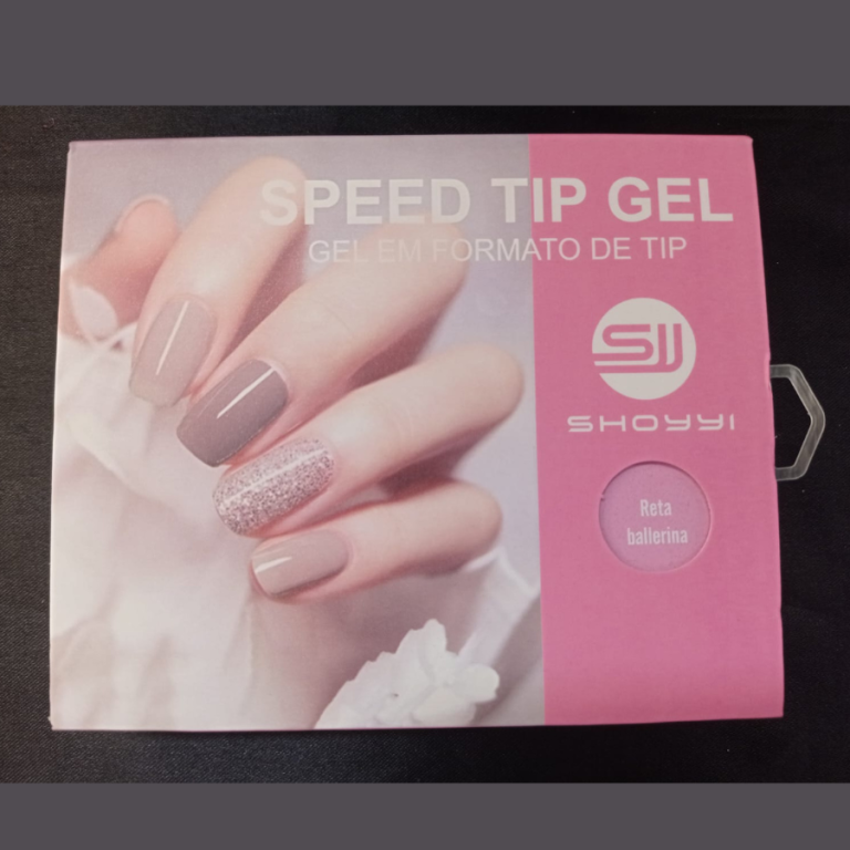 CARTELA DE UNHA FLEXÍVEL POSTIÇA SPEED TIP GEL RETA BALLERINA SHOYYI COM 240 UN