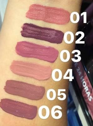BATOM LÍQUIDO MATTE 24 HORAS NUDE  01 AO 06 MAX LOVE BOX COM 48 UN