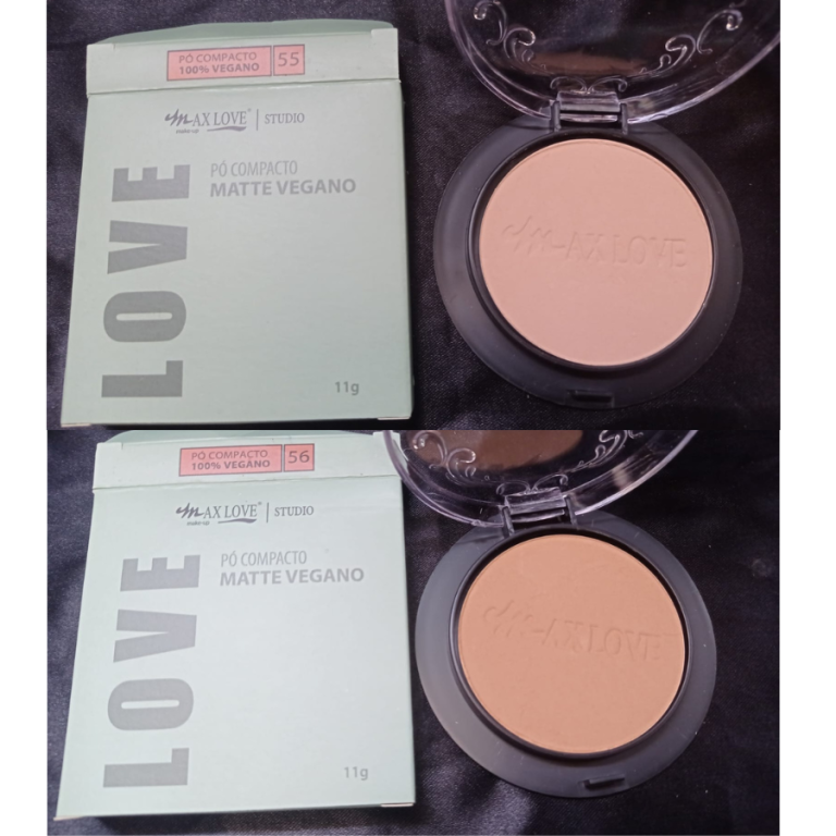 PÓ COMPACTO VEGANO (42/45/54/55/56) MAX LOVE BOX COM 36 UN