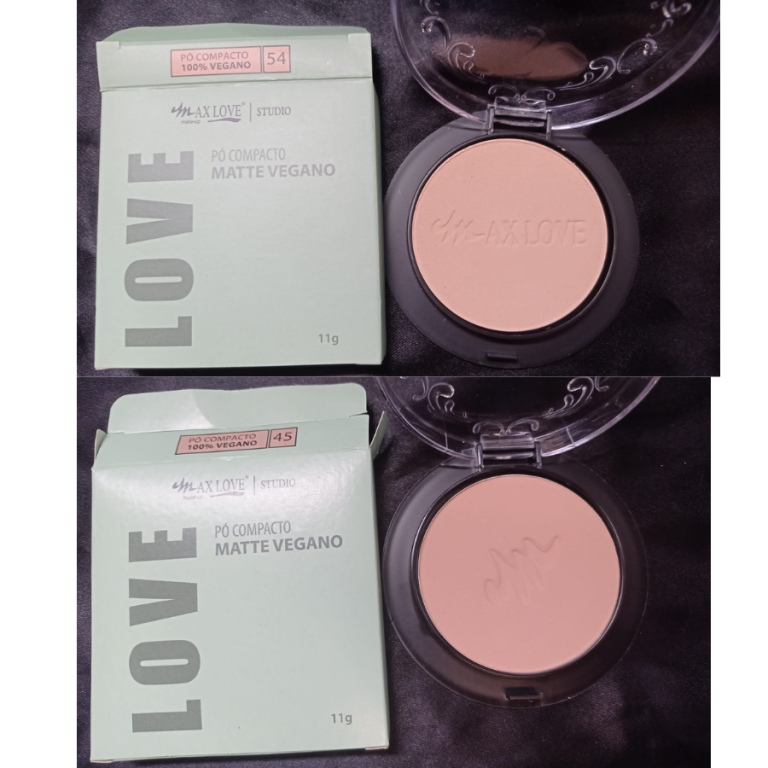 PÓ COMPACTO VEGANO (42/45/54/55/56) MAX LOVE BOX COM 36 UN