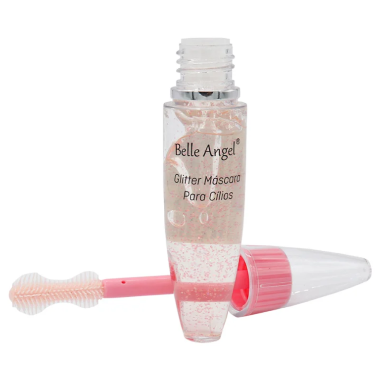 MÁSCARA DE CÍLIOS INCOLOR COM GLITTER 15ML BELLE ANGEL BOX COM 24 UN