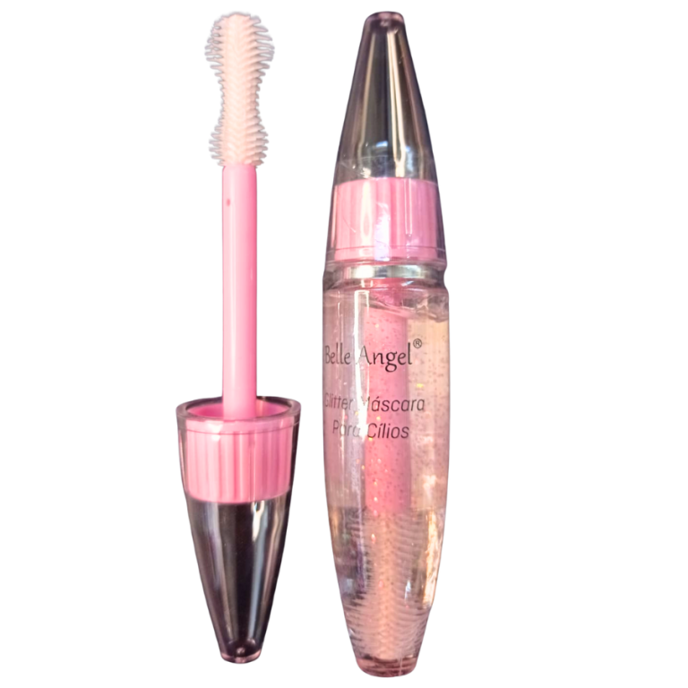 MÁSCARA DE CÍLIOS INCOLOR COM GLITTER 15ML BELLE ANGEL BOX COM 24 UN