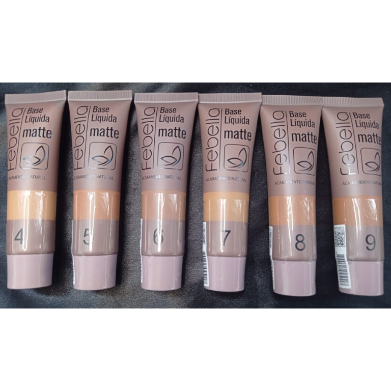 BASE LÍQUIDA 35 ML MATTE FEBELLA 04 AO 09 BOX COM 36 UN