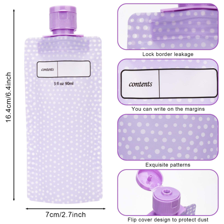 KIT VIAGEM 3 PEÇAS DISPENSER DE 90 ML