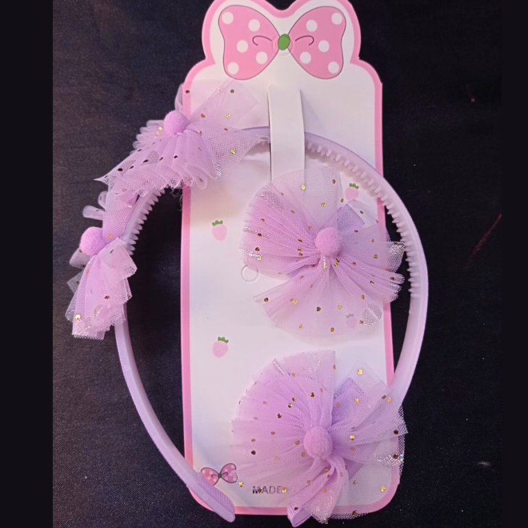 ARQUINHO COM 2 PRESILHAS FLOR INFANTIL