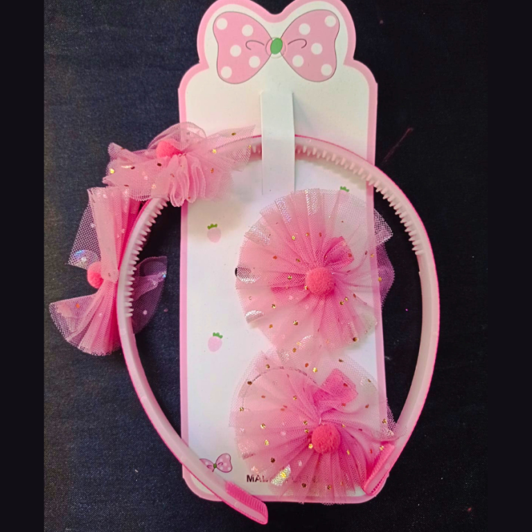 ARQUINHO COM 2 PRESILHAS FLOR INFANTIL