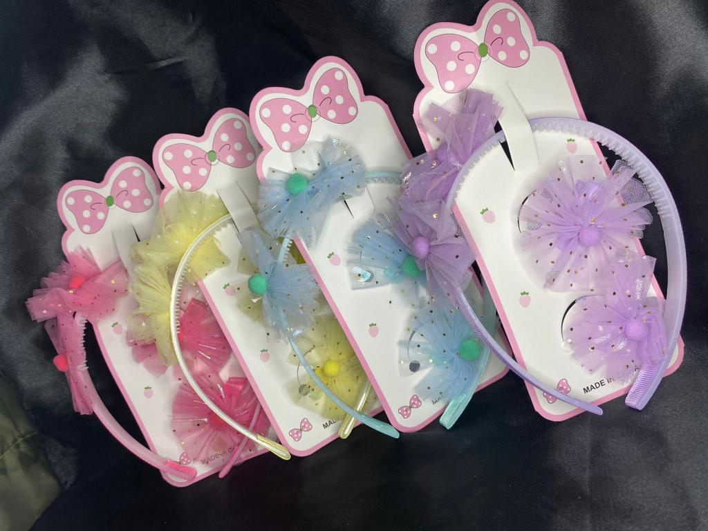 ARQUINHO COM 2 PRESILHAS FLOR INFANTIL