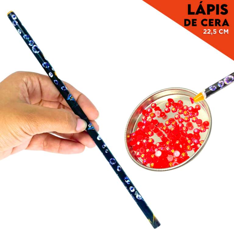 LÁPIS DE CERA PEGA STRASS 22,5cm
