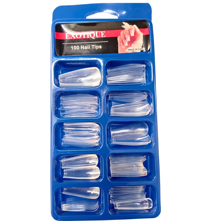 CARTELA DE UNHA A. POSTIÇA BAILARINA TRANSPARENTE COM 100 UN