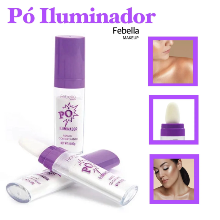ILUMINADOR EM PÓ COM APLICADOR MAGIC FEBELLA BOX COM 12 UN