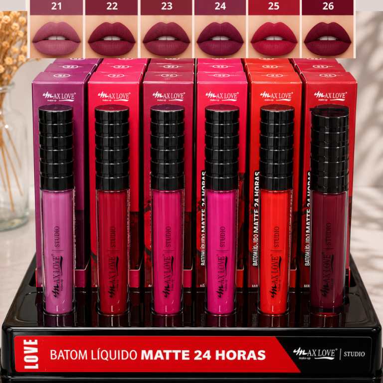 BATOM LÍQUIDO MATTE 24 HORAS 21 AO 26 MAX LOVE *VENCIMENTO 08/26