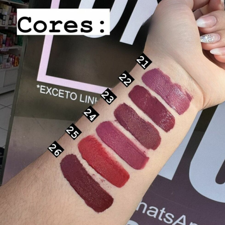 BATOM LÍQUIDO MATTE 24 HORAS 21 AO 26 MAX LOVE BOX COM 48 UN
