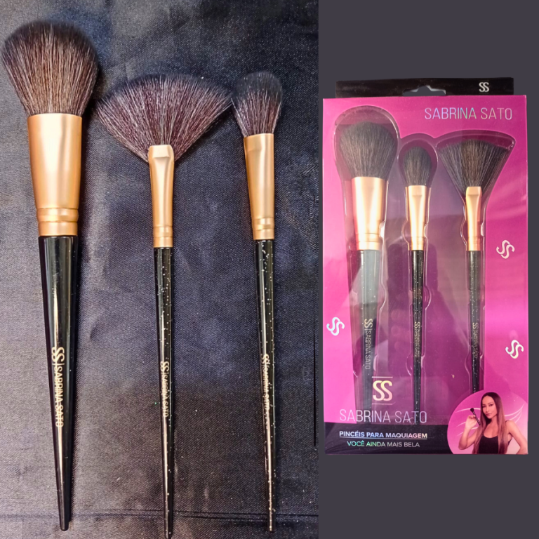 KIT PINCÉIS COM 3 PEÇAS PROFISSIONAL SABRINA SATO