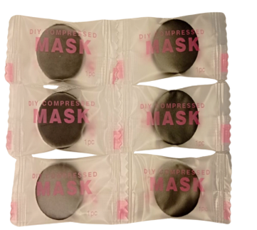 PACOTE COM 30 MÁSCARA COMPRIMIDAS PRETAS