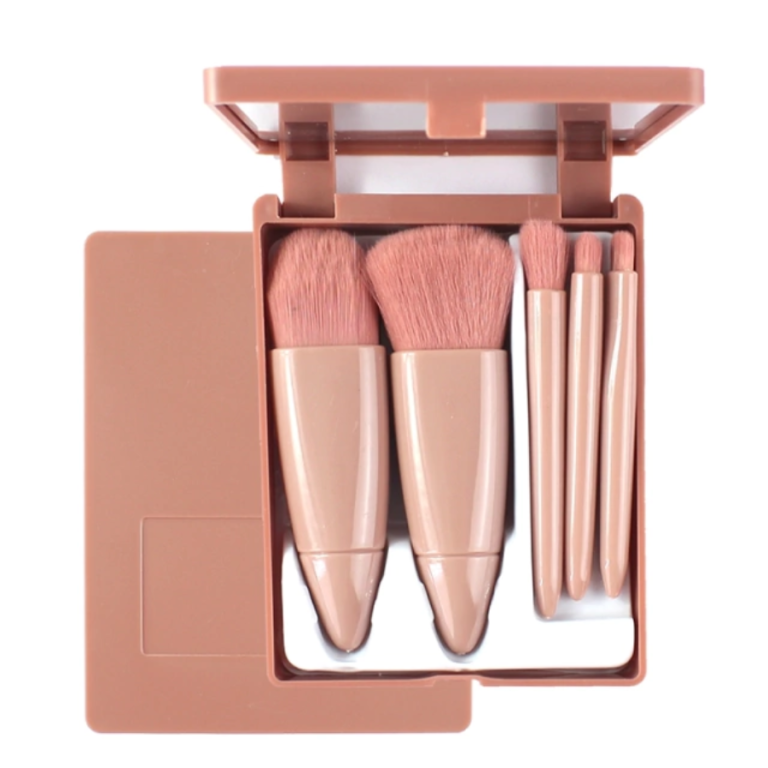 ESTOJO COM ESPELHO + 5 PINCÉIS