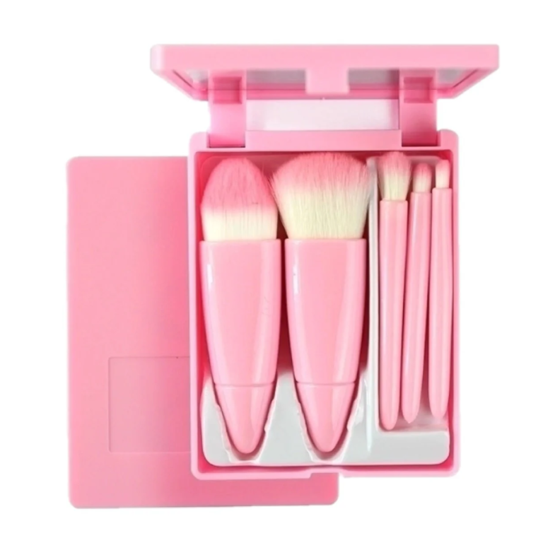 ESTOJO COM ESPELHO + 5 PINCÉIS