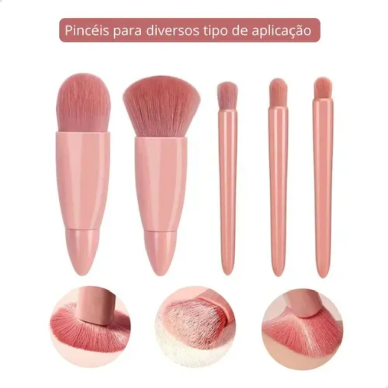 ESTOJO COM ESPELHO + 5 PINCÉIS