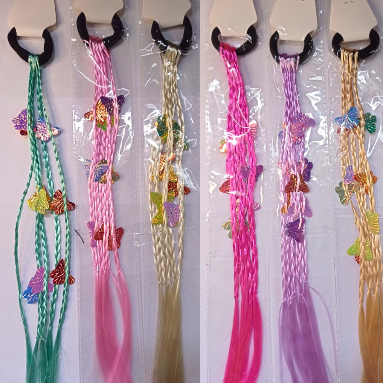 MECHA 5 TRANÇAS COLORIDAS BORBOLETA