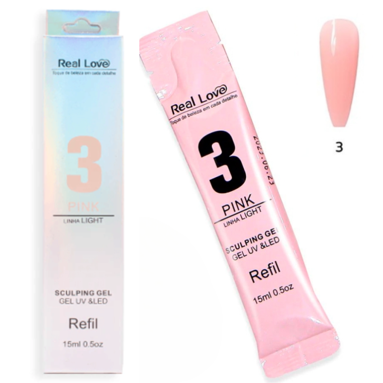 REFIL GEL SCULPING REAL LOVE 15 ML PINK 03