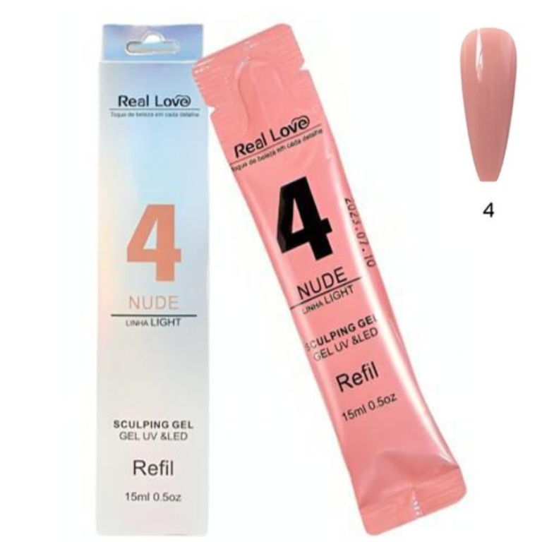 REFIL GEL SCULPING REAL LOVE 15 ML NUDE 04