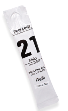REFIL GEL SCULPING REAL LOVE 15 ML MILKY 21