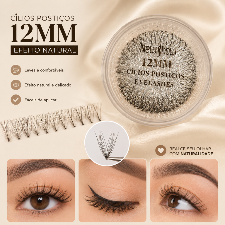 CÍLIOS TUFINHOS NEW SHOW 12MM BOX COM 12 UN