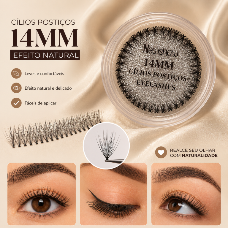 CÍLIOS TUFINHOS NEW SHOW 14MM BOX COM 12 UN