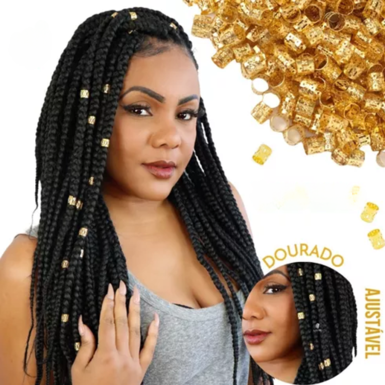 CARTELA ANÉIS PARA TRANÇA DOURADO