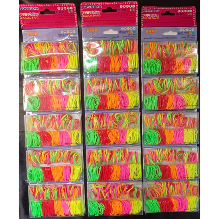 CARTELA DE GOMINHA NEON COM 5 KITS